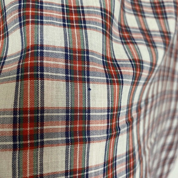 Vintage 80s Van Cort Pearl Button Western Rockabilly Shirt Plaid Lightweight S/S - Picture 7 of 8